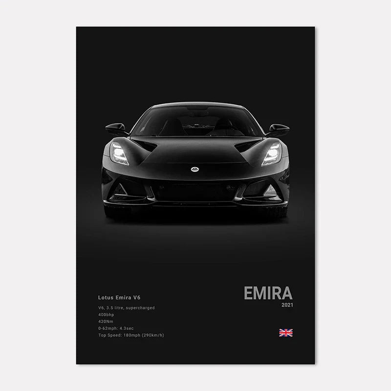 Black & White Sport Cars Collection - Canvas & Curio
