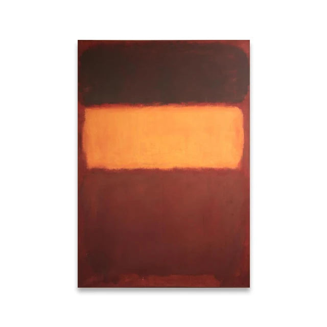 Abstract art piece with two horizontal bands of color on a white background