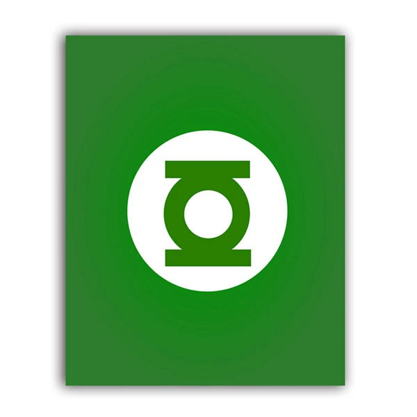 Green lantern logo on a green background