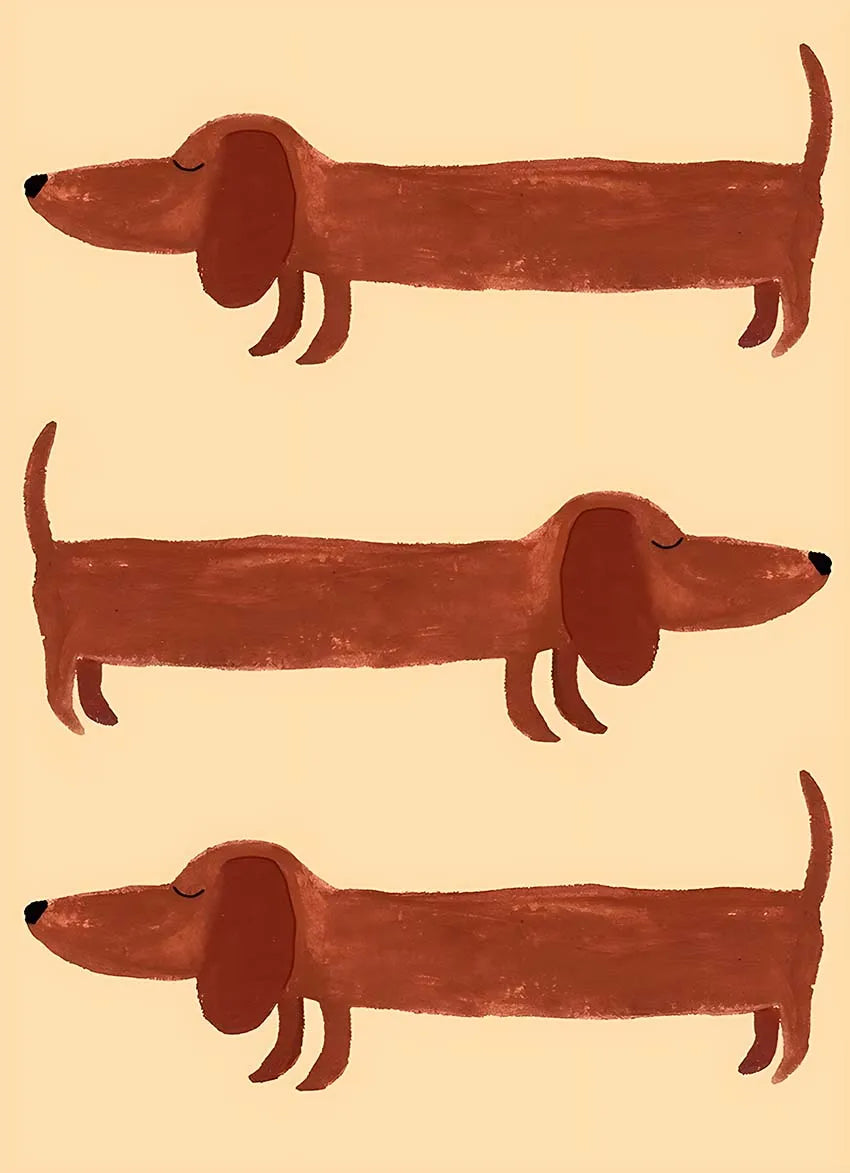 Whimsical Dachshund Collection - Canvas & Curio