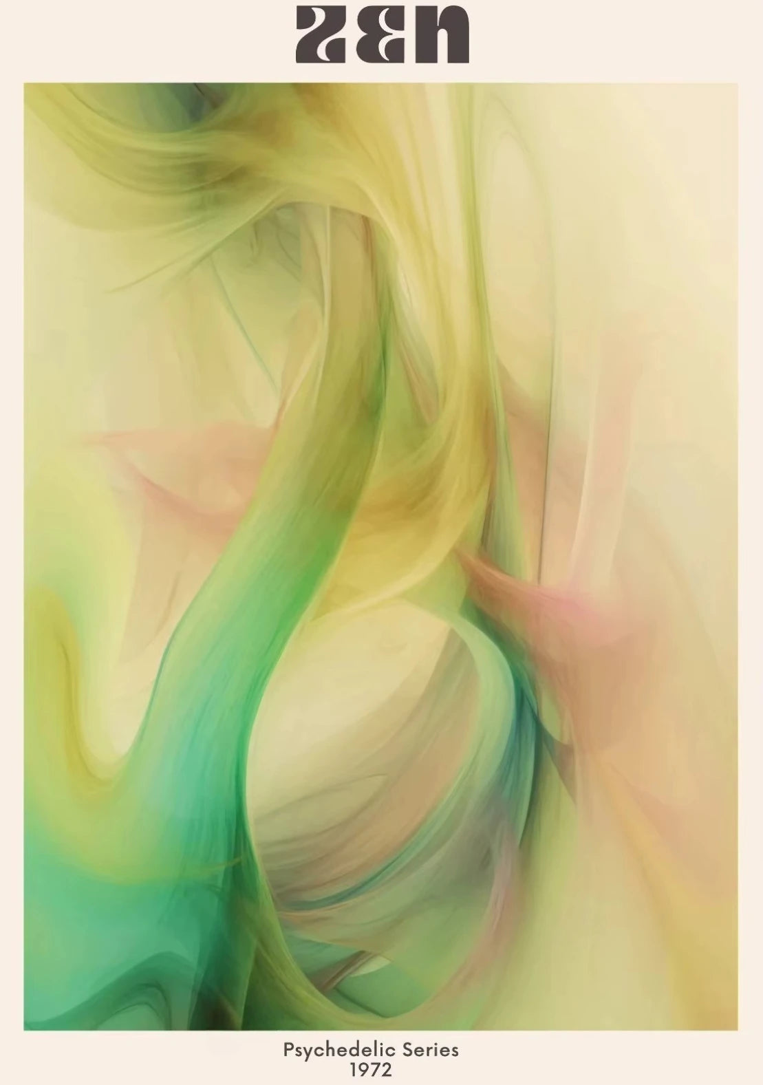 Album cover with abstract design and text, featuring the band name and psychedelic series information.