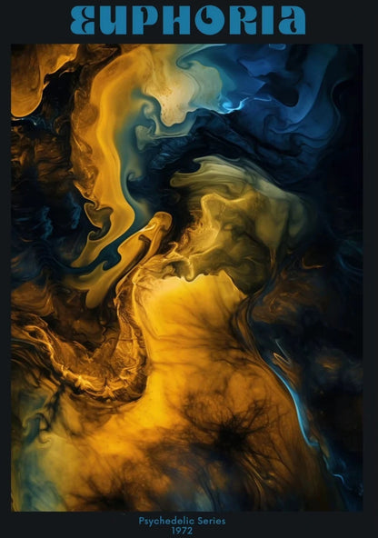 Abstract art with swirling colors and 'Euphoria' text at the top.