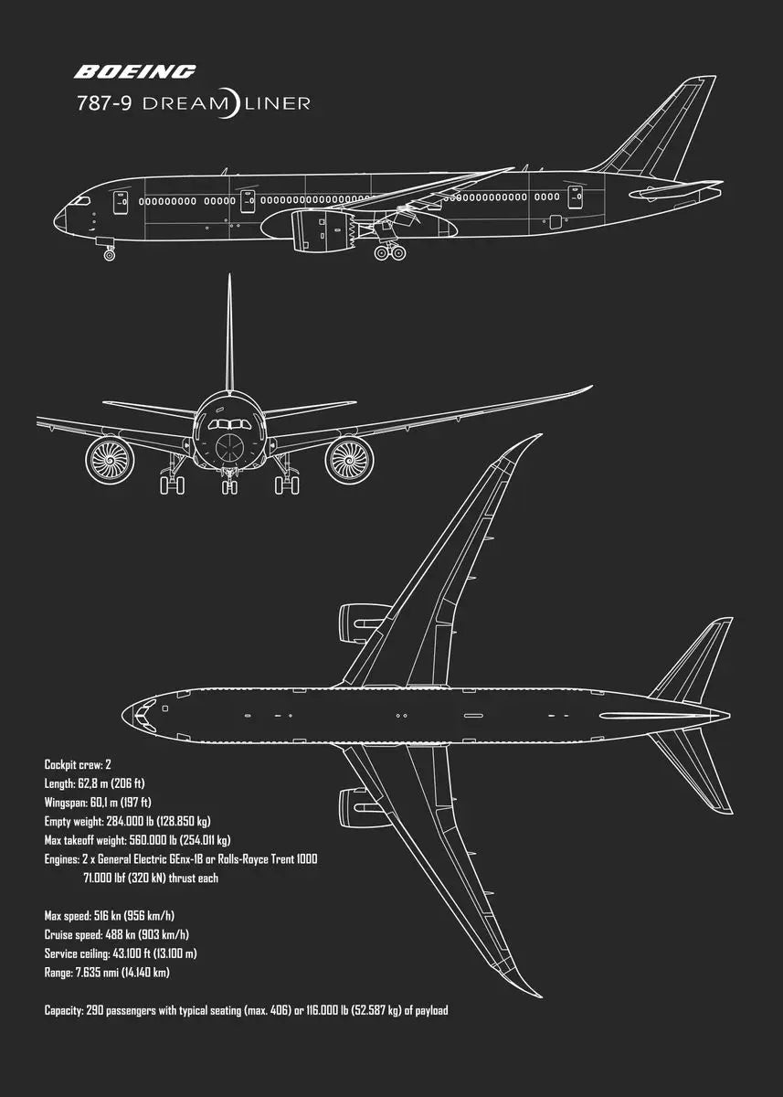 Aircraft Blueprint Collection - Canvas & Curio