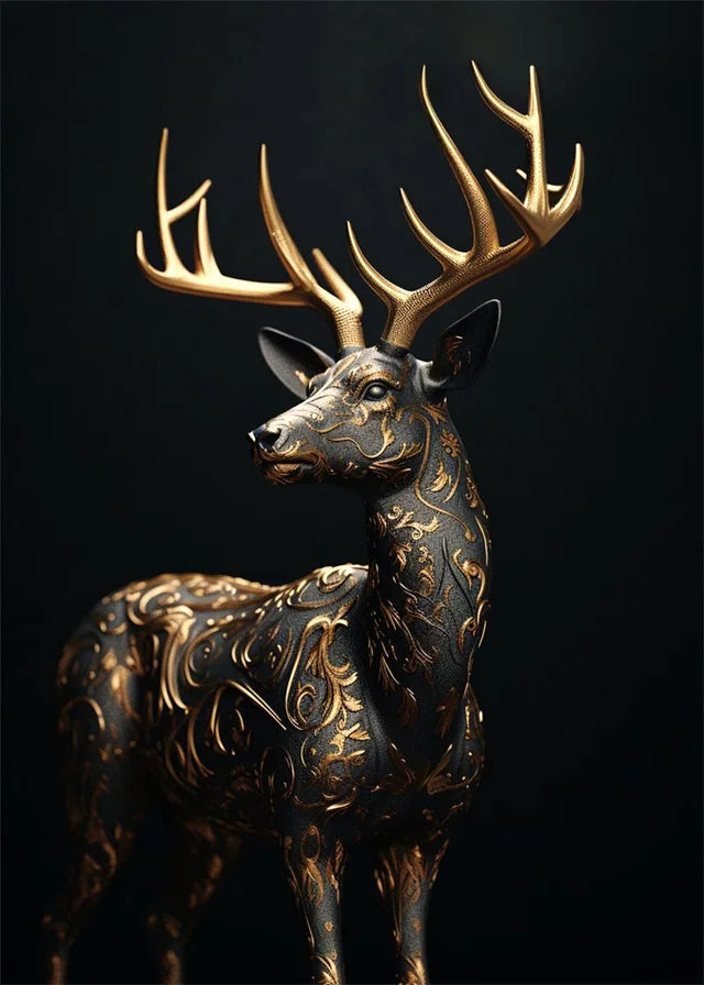 Black & Gold Animals Collection - Canvas & Curio