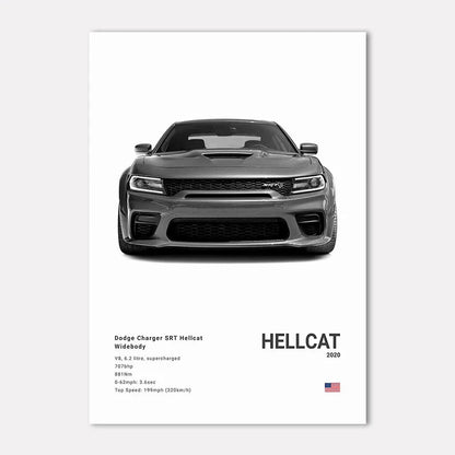 Black & White Sport Cars Collection II - Canvas & Curio