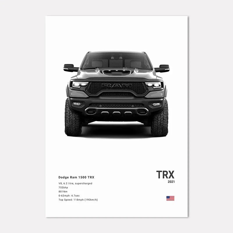 Black & White Sport Cars Collection III - Canvas & Curio