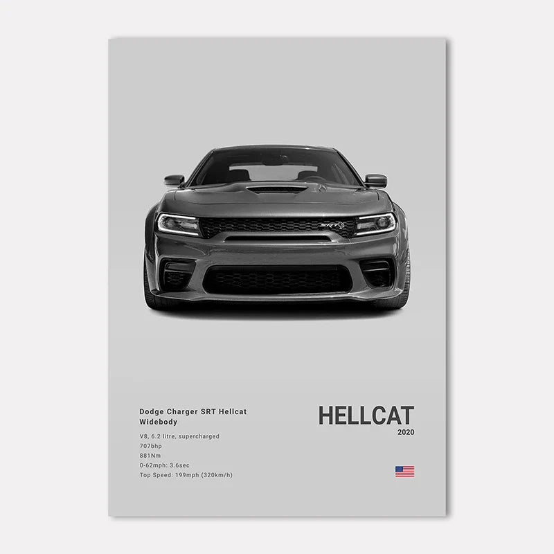 Black & White Sport Cars Collection III - Canvas & Curio