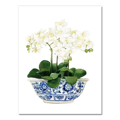 Blue & White Elegance Collection - Canvas & Curio