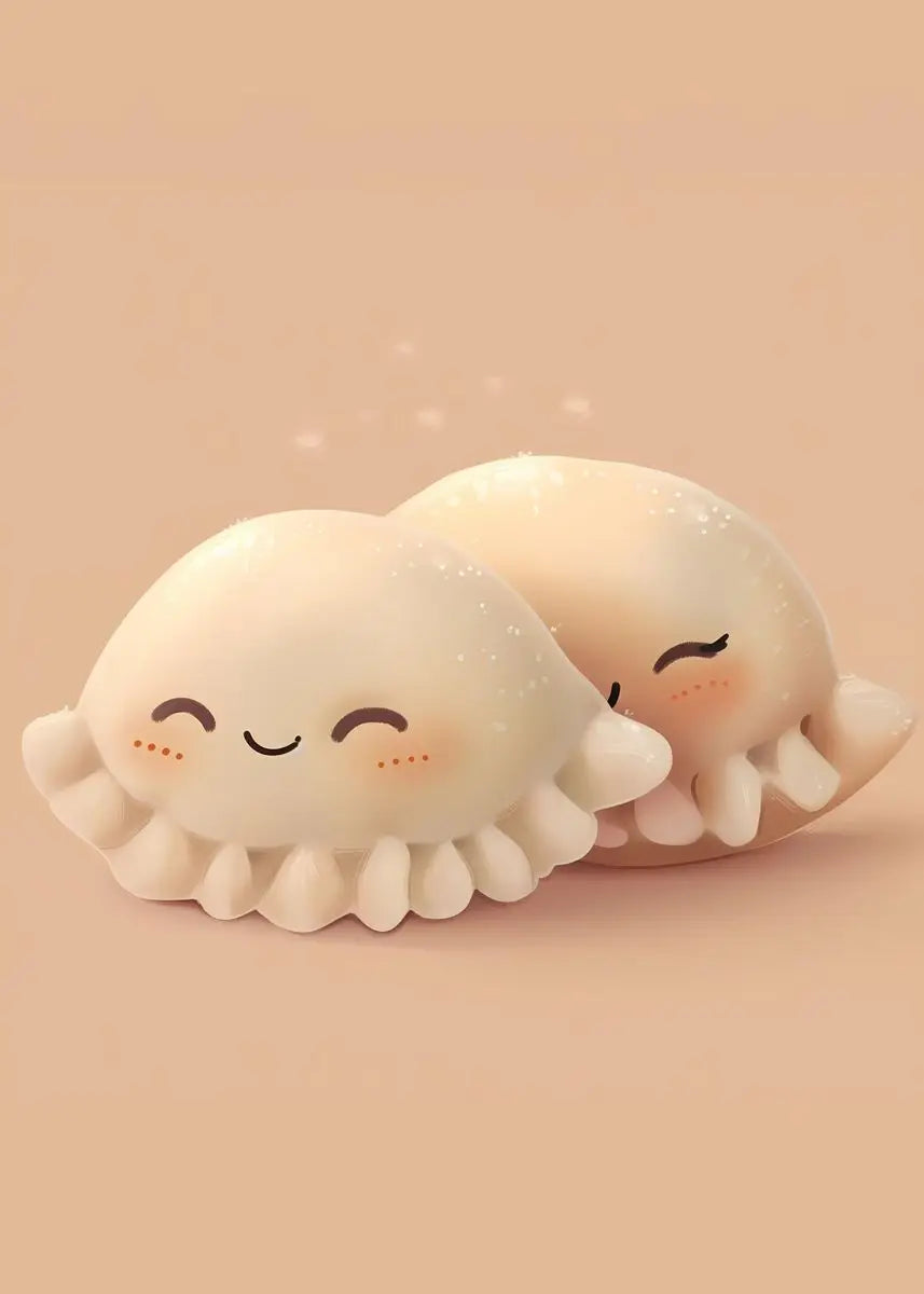 Two cute cartoon-style octopus toys on a beige background