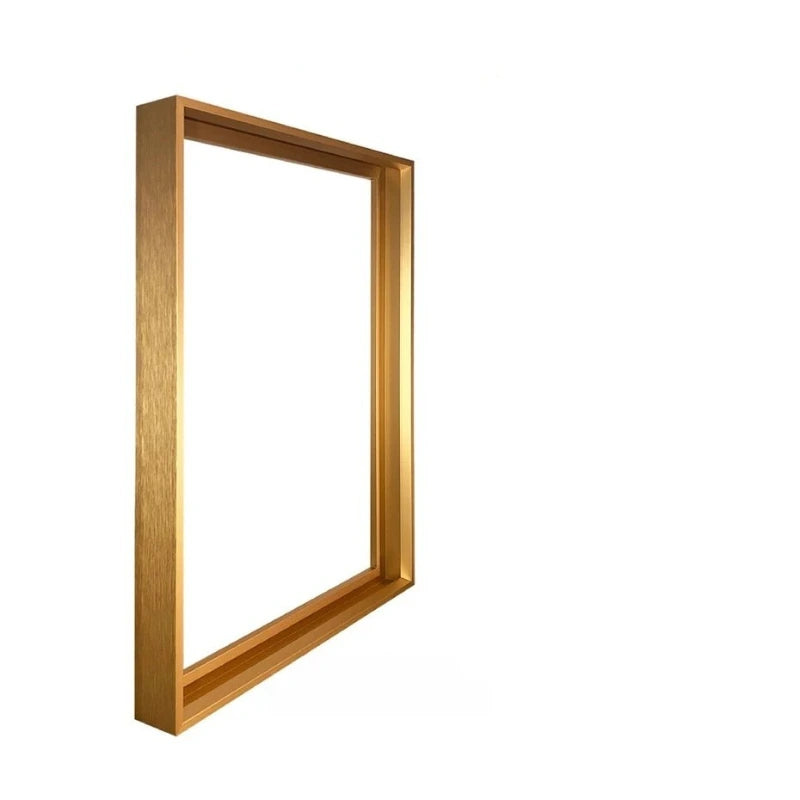 Wooden picture frame on a white background