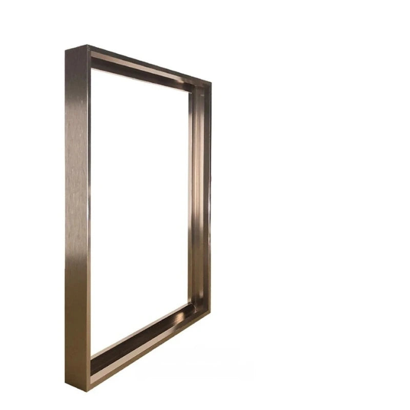 Bronze rectangular frame on a white background