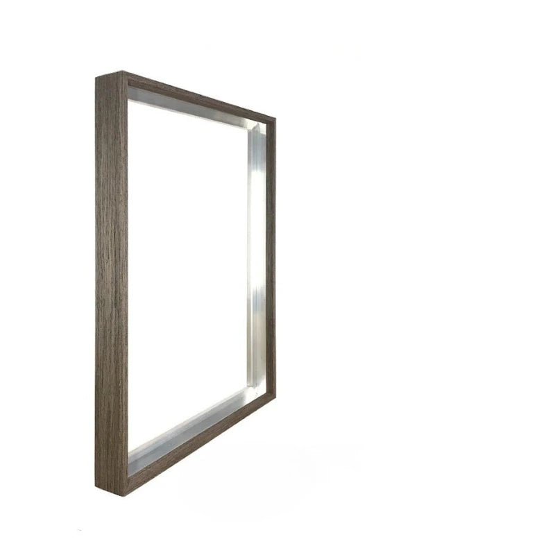 Wooden picture frame on a white background