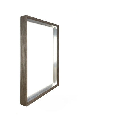 Wooden picture frame on a white background