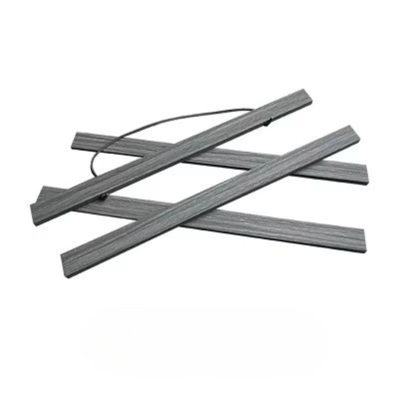 Three gray metal strips on a white background