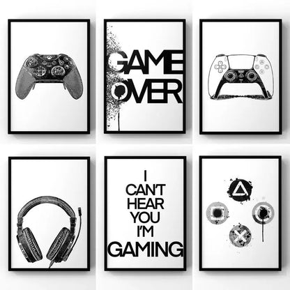 Monochrome Gamer Collection - Canvas & Curio