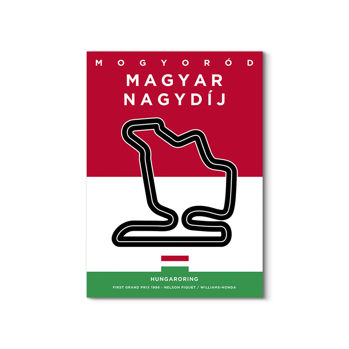 Poster of MogyorÓd Magyar Nagydíj with a red, white, and green design.
