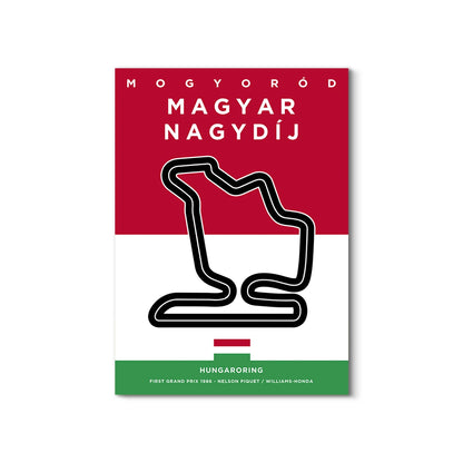 Poster of MogyorÓd Magyar Nagydíj with a red, white, and green design.
