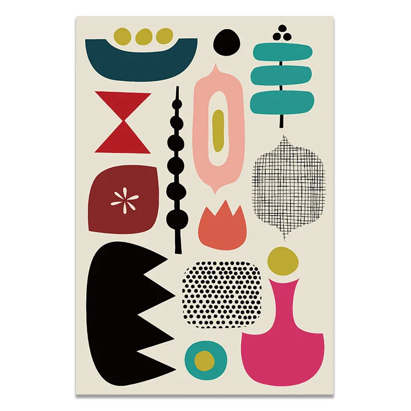 Multicolored Abstract Garden Collection - Canvas & Curio