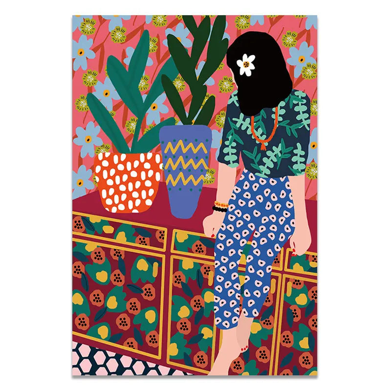 Multicolored Abstract Garden Collection - Canvas & Curio