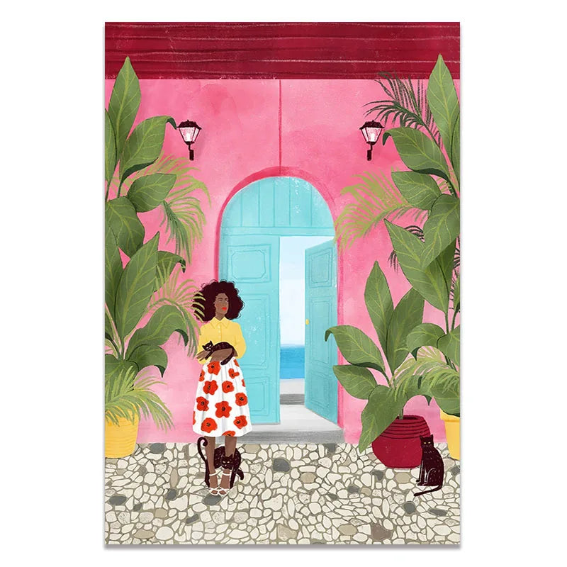 Multicolored Abstract Garden Collection - Canvas & Curio