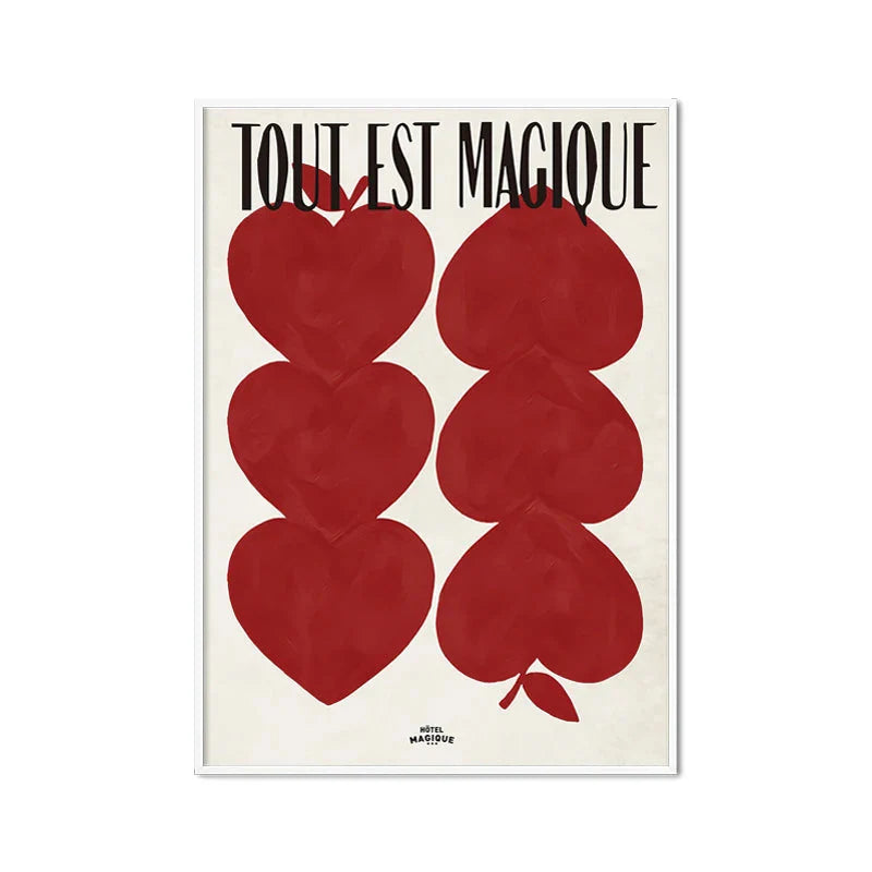 Pink Heart & Alphabet Art Collection II - Canvas & Curio