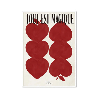 Pink Heart & Alphabet Art Collection II - Canvas & Curio