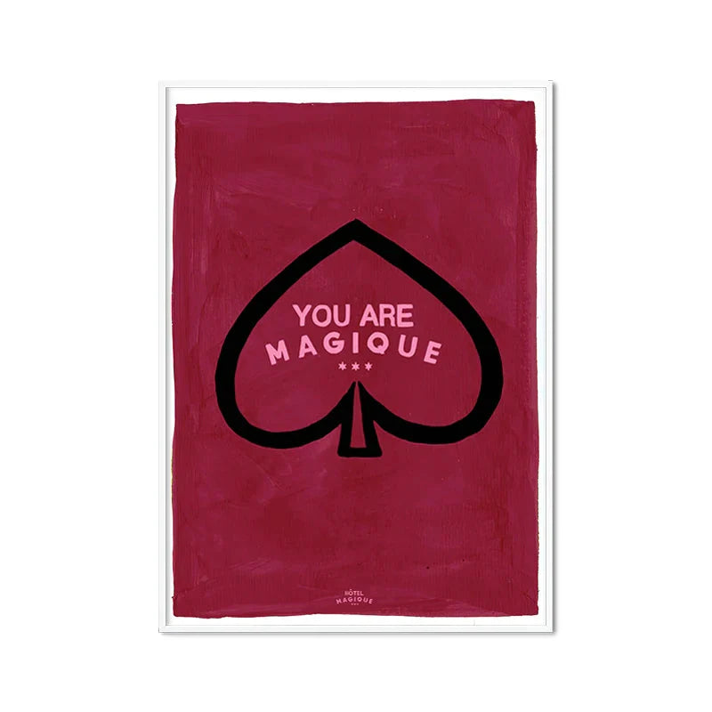 Pink Heart & Alphabet Art Collection - Canvas & Curio