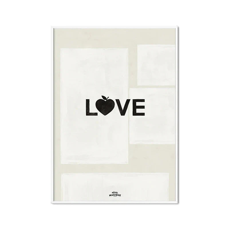 Pink Heart & Alphabet Art Collection - Canvas & Curio