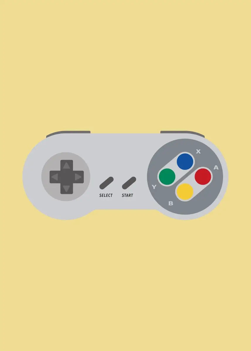 Retro Gaming Controllers Collection - Canvas & Curio