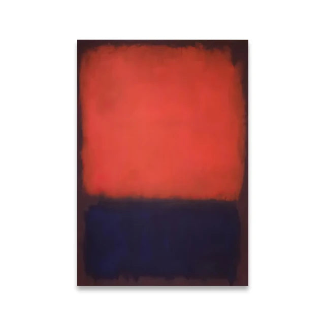 Abstract art piece with a large red square on a white background
