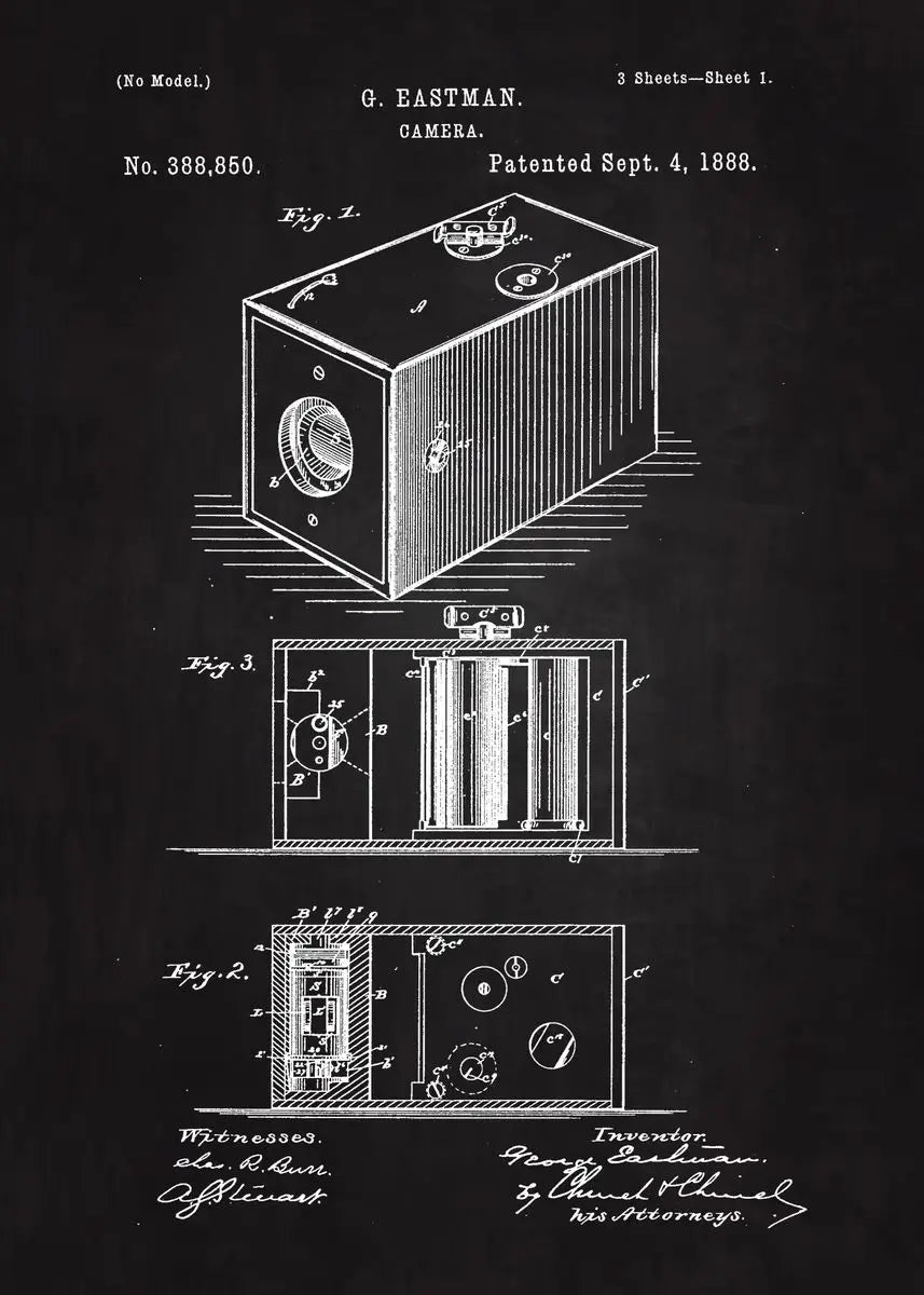 90s Camera Blueprint Collection - Canvas & Curio