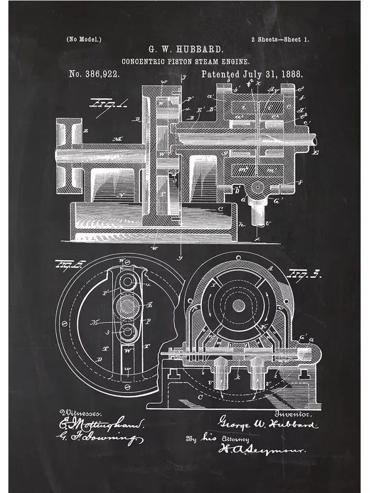 Engine Blueprint Collection - Canvas & Curio