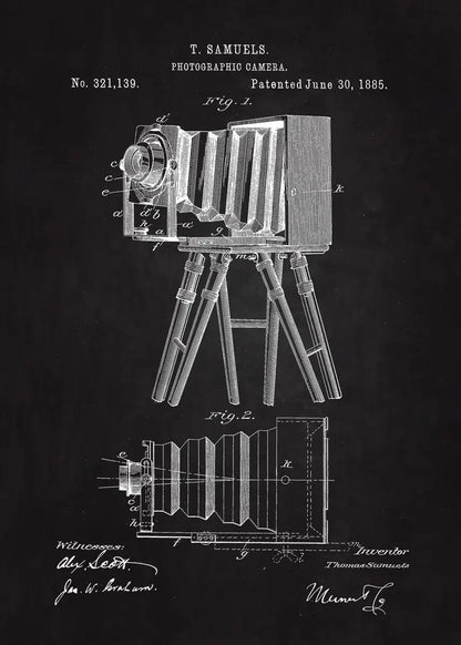 90s Camera Blueprint Collection - Canvas & Curio