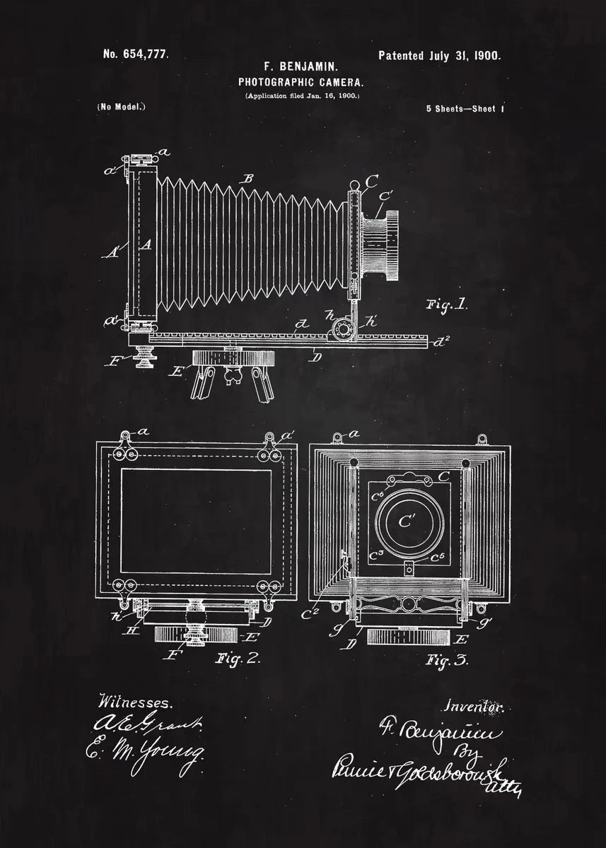 90s Camera Blueprint Collection - Canvas & Curio