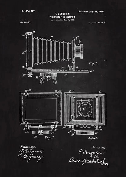 90s Camera Blueprint Collection - Canvas & Curio