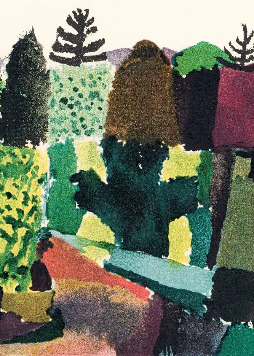 Colorful abstract artwork with various shapes and colors