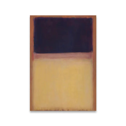 Abstract painting with two horizontal color blocks on a white background