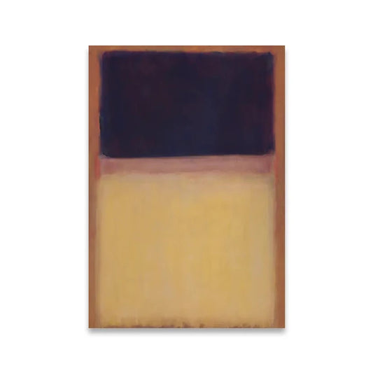 Abstract painting with two horizontal color blocks on a white background Canvas & Curio