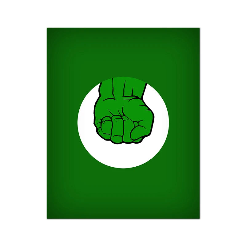Green fist in a white circle on a green background
