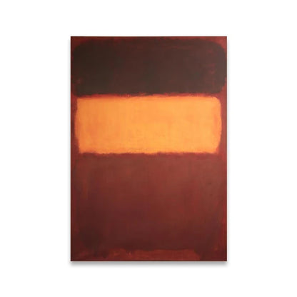 Abstract art piece with two horizontal bands of color on a white background
