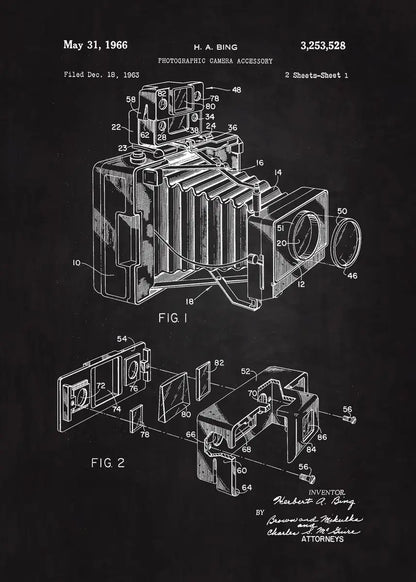 90s Camera Blueprint Collection - Canvas & Curio