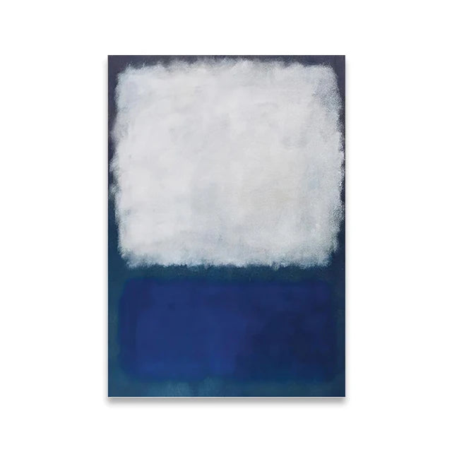 Square of white material on a blue background