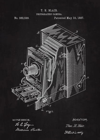 90s Camera Blueprint Collection - Canvas & Curio