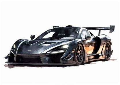 High-performance sports car on a white background