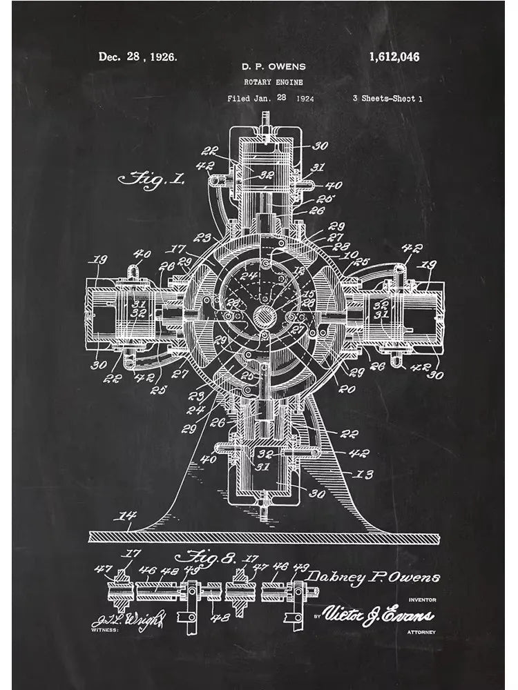 Engine Blueprint Collection - Canvas & Curio