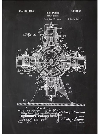 Engine Blueprint Collection - Canvas & Curio
