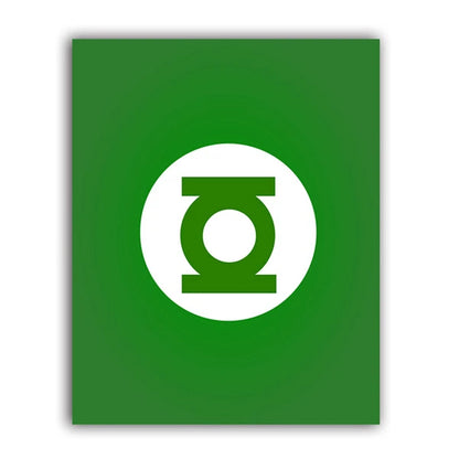 Green lantern logo on a green background