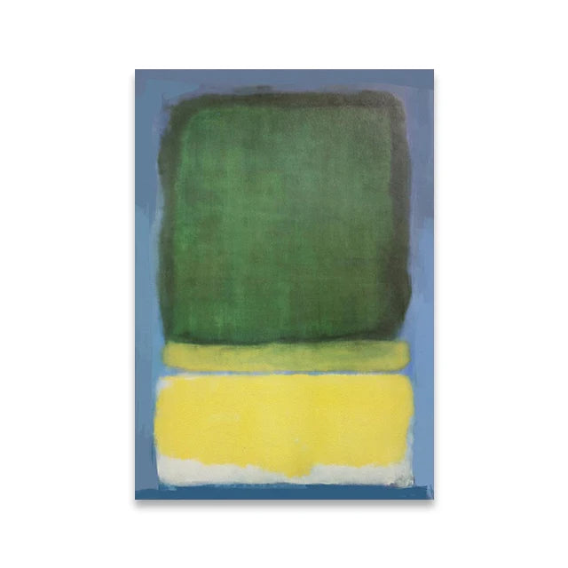 Two sponges, one green and one yellow, on a blue background