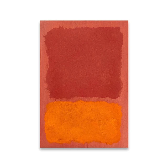 Abstract art piece with two colored rectangles on a white background
