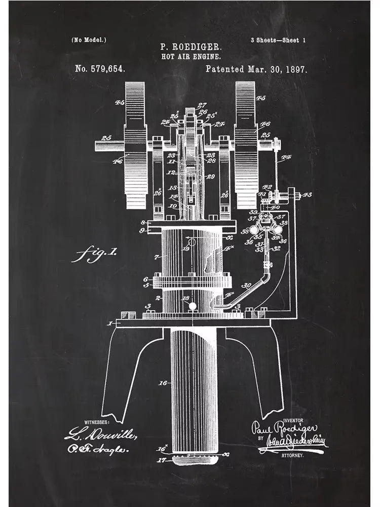 Engine Blueprint Collection - Canvas & Curio